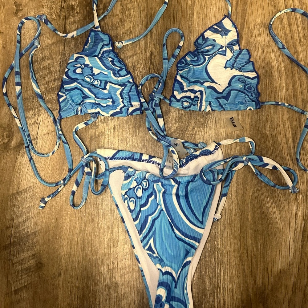 Blue bikini